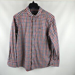 Johnston & Murphy Shirt Mens Large Multi Check L/S Button Up